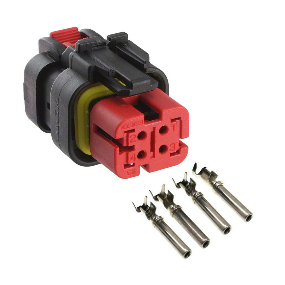 

AMP/TE 4 Pin Auto 776524-1 sensor plug,4Pin Circuit repair pressure sensor plug for Excavator Carter E320D/C6 etc. Red