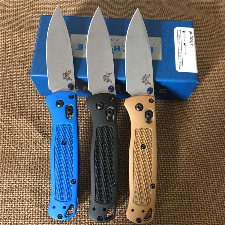 

BENCH 535 Bugout AXIS Folding Knife 3.24" S30V Satin Plain Blade TC4 Handle Hunting Camping BM940 BM781 BM42 A07 Butterfly knife