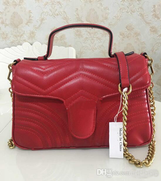 

Sale Topo Quality Fashion Designer Women Bags Handbags Wallets Leather Chain Bag Crossbody Shoulder BagI Messenger Tote Bag Purse 5colors, Red