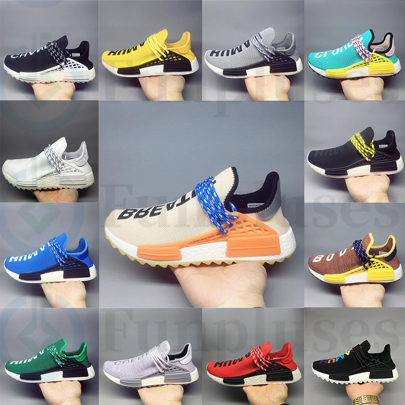 

High Quality NMD Human Race Pharrell Williams SUN Infinite Species Know Soul CALM BBC Solar Pack HU Trail Men Women Designer Running shoes