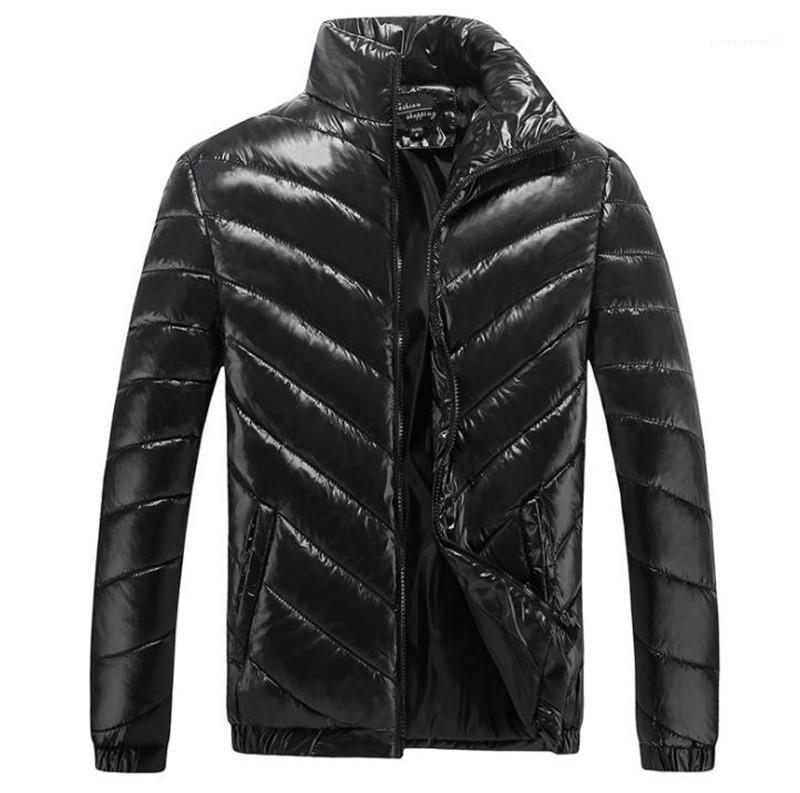 

Stand Collar Coats Mens Down Jackets Mens Designer Winter Coats Fashion Thick Loose Long Sleeved, Black