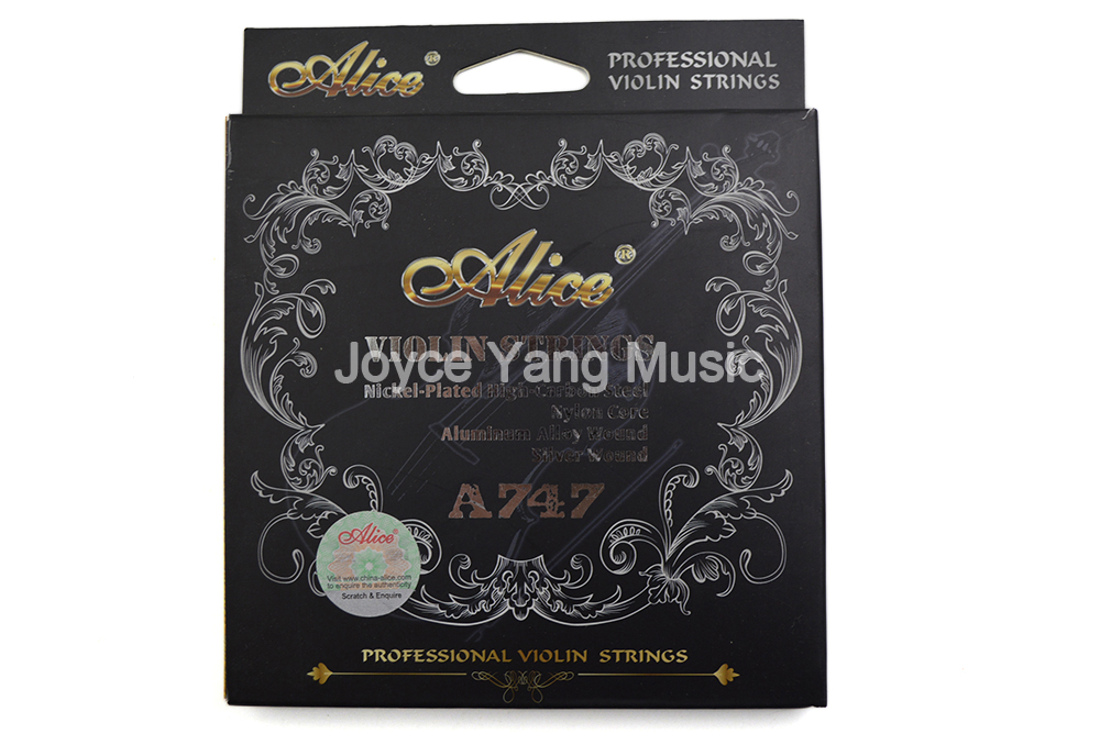 

Alice A747 Professional Violin Strings Nickel-Plated High-Carbon Steel Nylon Core Silver&Aluminum Alloy Wound 1st-4th Strings