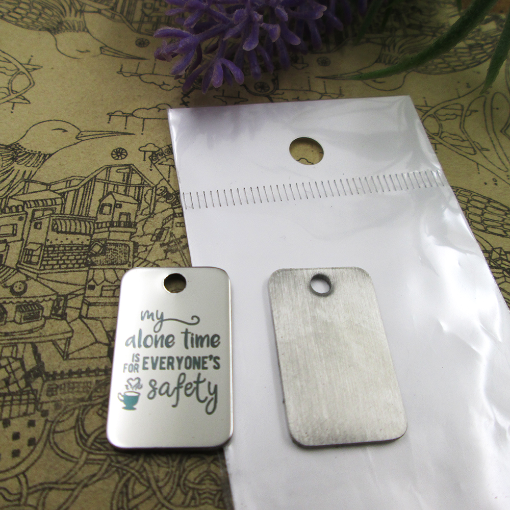 

40pcs--"my alone time is for everyone's safety"stainless steel charms more style for choosing DIY Charms pendants for necklace