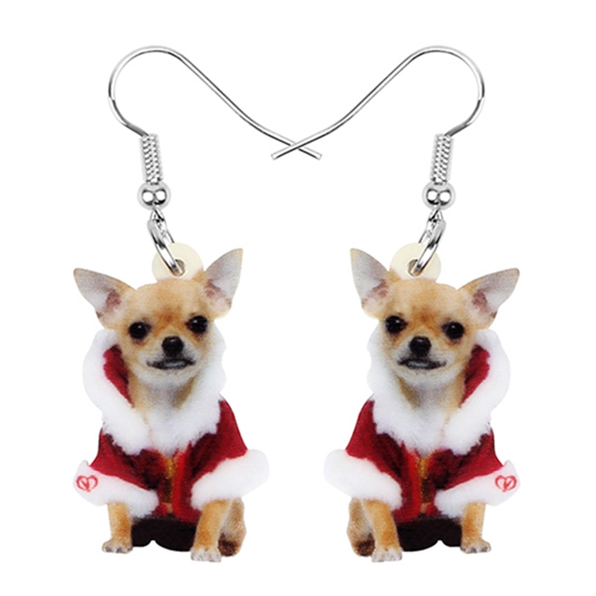 Nuevo Oro Plata Chihuahua Perro Mascota Aretes Joyas Bolsa De Regalo Gratis