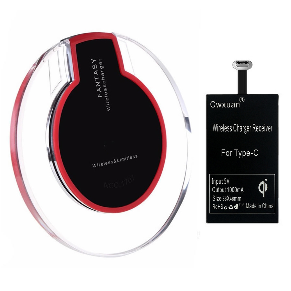 

Cwxuan Qi Standard Wireless Charger and Type-C Charging Receiver for Mobile Phone