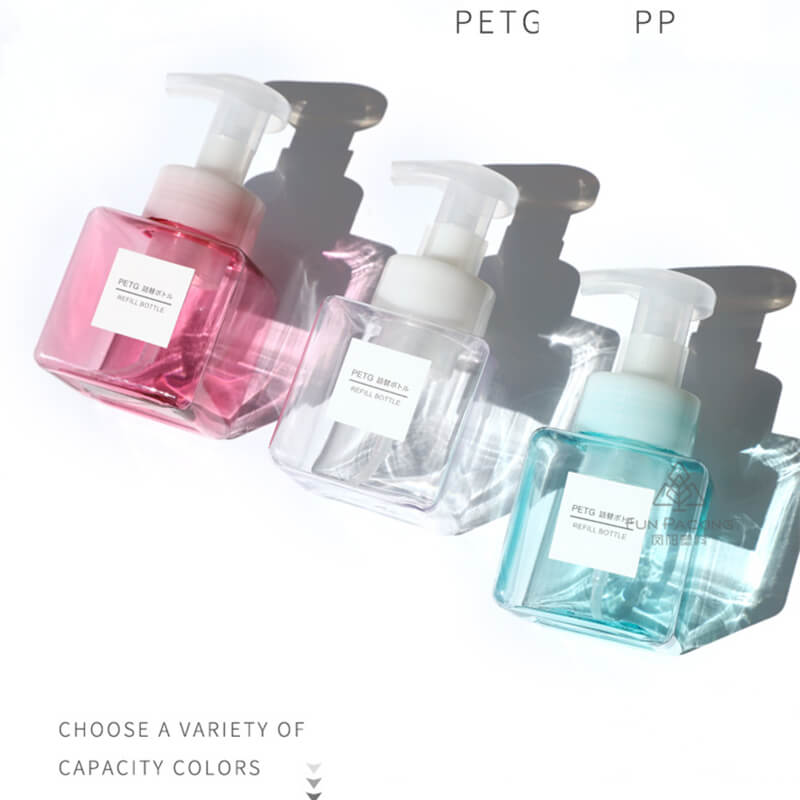 

250Ml PET Containers Boston bate tools Round with Foaming Pump Cosmetic Bottles Healthy PET Soap Dispenser Shampoo Shower Gel Clear Container 8oz