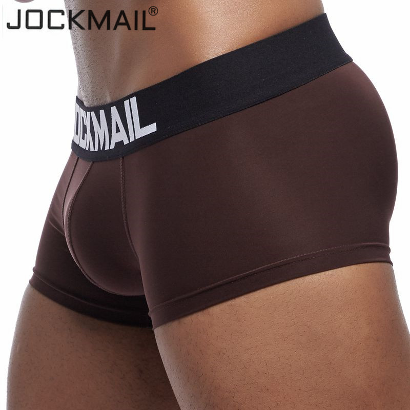 

JOCKMAIL New Sexy Mens Underwear Boxer Shorts Mens Trunks Breathable ice silk Male panties underpants cuecas Gay underwear, Mix colors(pls leave you need color thx