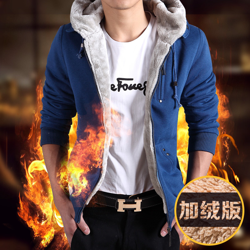 

Autumn and winter new men's Fleece hoodie Plus size casual loose large size men's plus velvet jacket male 8XL, Black