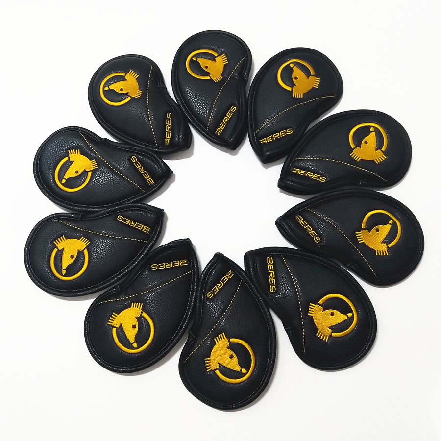 

hot sell 10pcs/set Honma BERES black Golf Clubs Iron Headcover Set Good Quality Flannel Golf Head Cover Golf protection
