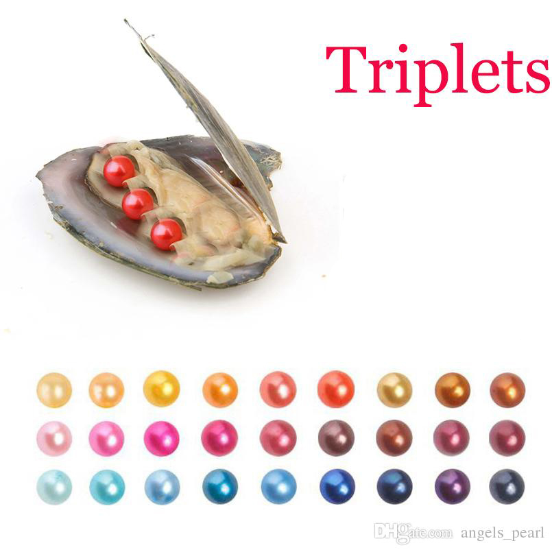 2020 DIY Freshwater Triplets Pearls In Oysters 27 Colors Pearls Oyster Pearls With Vacuum-Packing Luxury Jewelry Birthday Gift For Women-image-427157024