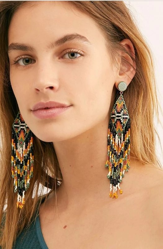 

Acrylic Beads Tassel Drop Earrings Female Bridal Wedding Party Jewelry