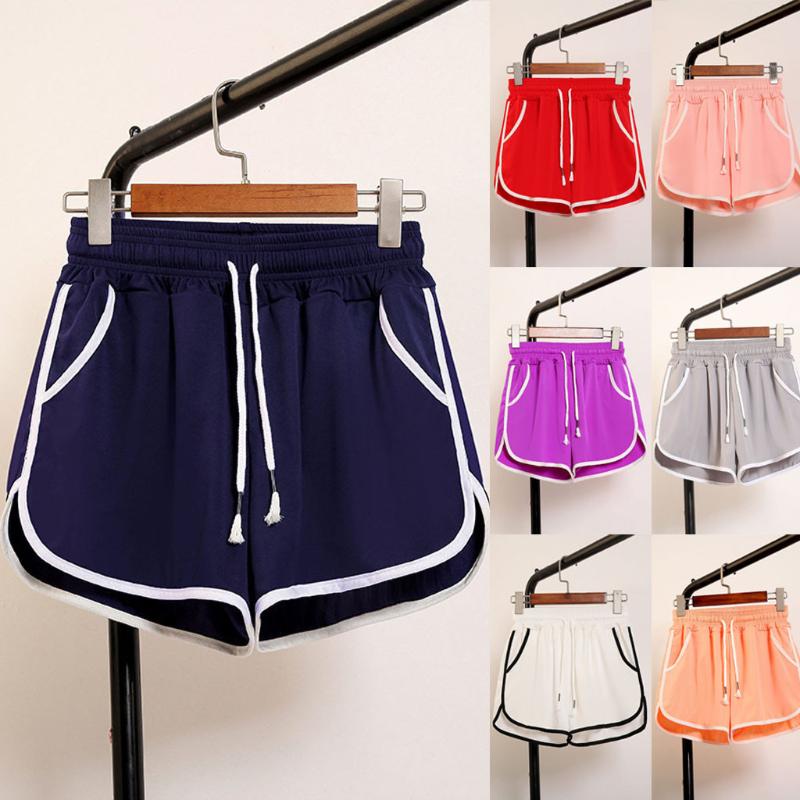 

Ladies Sport Running Fitness Jogging Yoga Pants Women Drawstring Athletic Shorts Running Workout Fitness Sports spodenki damskie, Pink