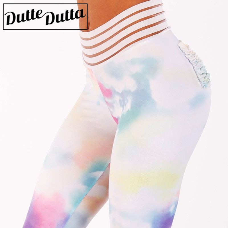 

DutteDutta 2020 Women Sexy Scrunch Yoga Legging Colorful Push Up BuLeggings Hip With Pocket Sport Running Elastic Pants, As pic