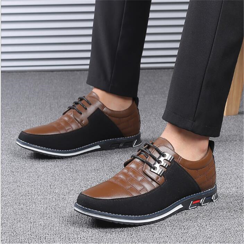 

Men genuine leather shoes Men Leather business Dress Shoes Men's Leather Shoes Designer Size 38-48, Chocolate