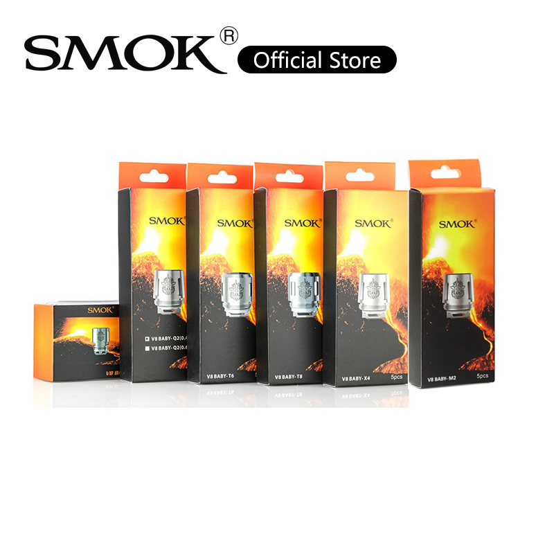 

SMOK TFV8 Baby Coil Head Big Family V8 Baby-Q2 M2 Q4 X4 T6 T8 T12 Mesh Core Replacement Coils For TFV8 Baby Atomizer 100% Original