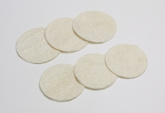 

Natural Loofah Facial Pads Loofah Disc Makeup Remove Exfoliating Face Loofah Pad Small Size Epacket
