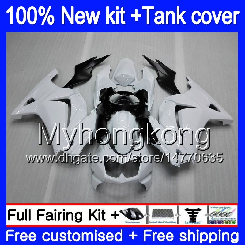 

+Tank For KAWASAKI EX-250 ZX250R 2008 2009 2010 2011 2012 201MY.43 EX250 ZX 250R EX 250 ZX-250R EX250R 08 09 10 11 12 Fairing White Black, No. 24