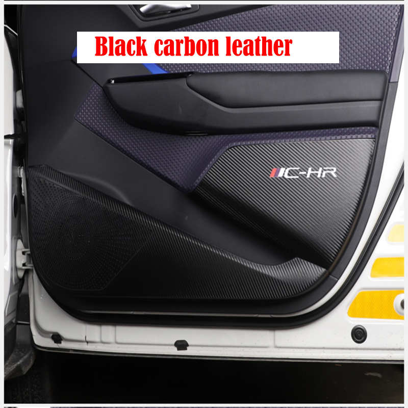 

4Pcs Leather Car Styling Side Edge Protection Pad Anti-kick Door Mats Cover For C-HR with