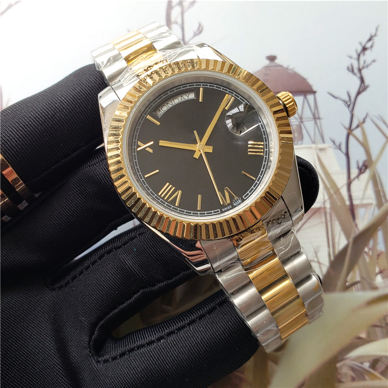 

Hot sale mens watches automatic movement day stainless steel president strap date luxury watches sapphire glass designer waterproof clock