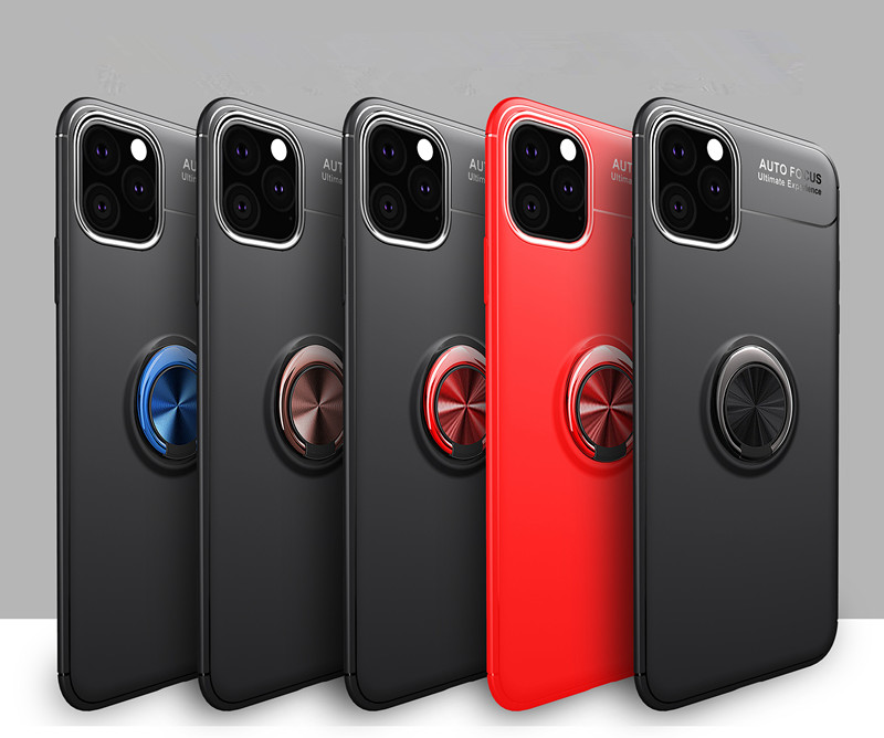 

Phone Case Invisible Magnetic Bracket Cover Metal Ring Buckle Anti-fall Shell for iPhone 11 Pro Max XR Iphone X 8plus 7plus 6s, Mixed color