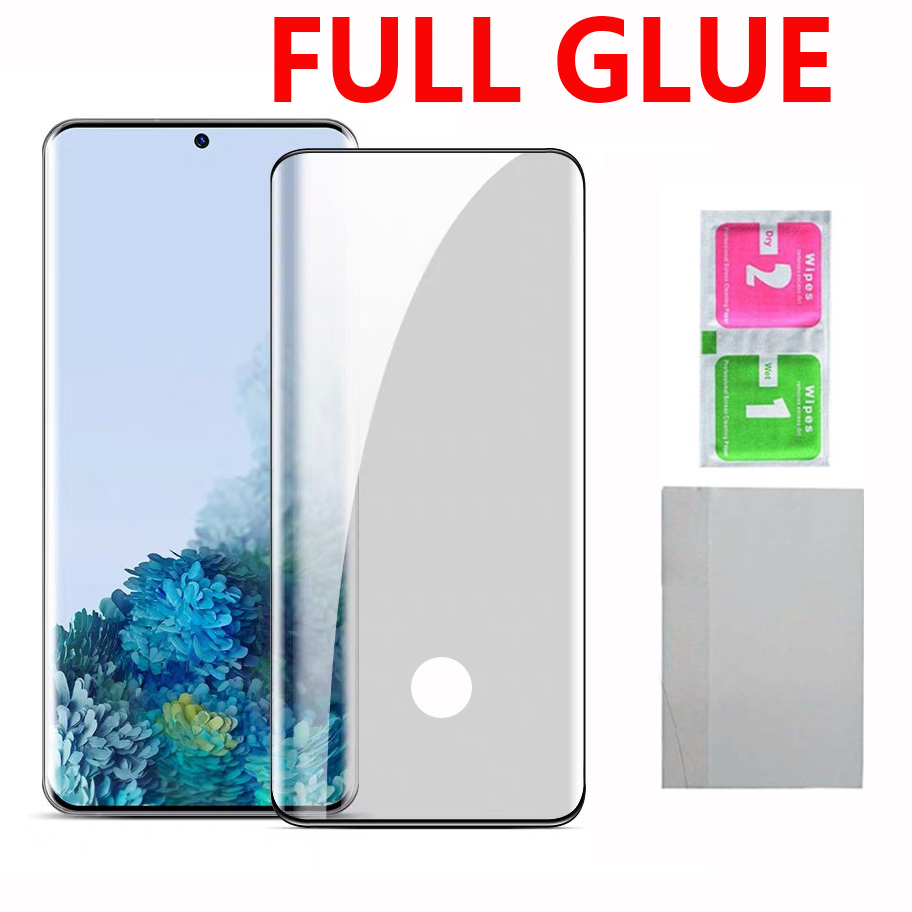 

5D Full Glue CURVED Tempered Glass Phone Screen Protector For Samsung Galaxy s22 s21 S20 Plus Ultra S10 Note10 S9 S8 Plus note9 Note8 Huawei P40 PRO P30