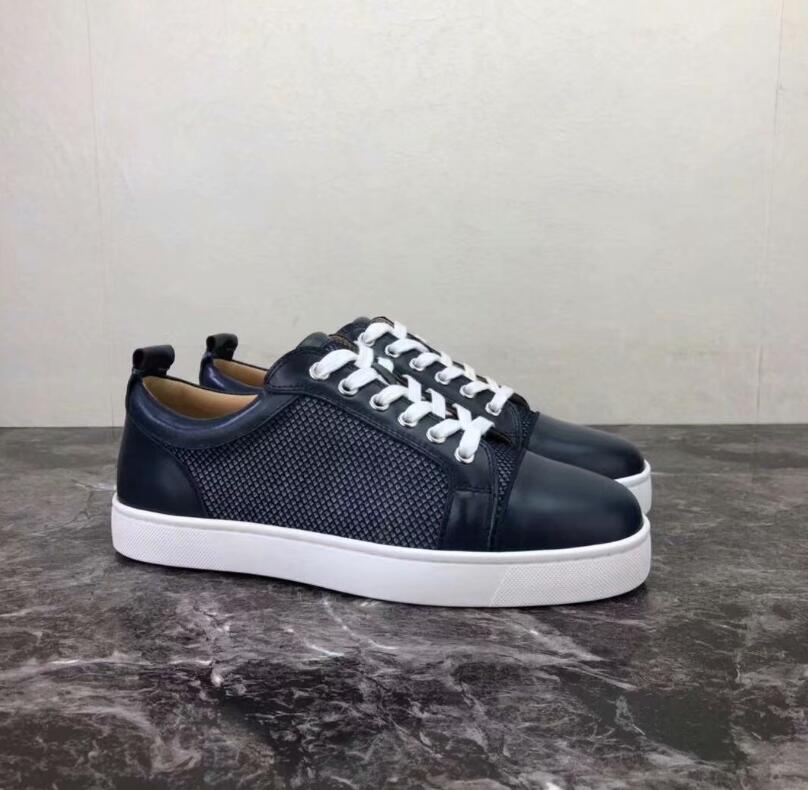 

Luxury High quality designer Red Bottom Shoes 2019 New For Men and Women Party Designer Sneakers Lovers Genuine Leather, S2