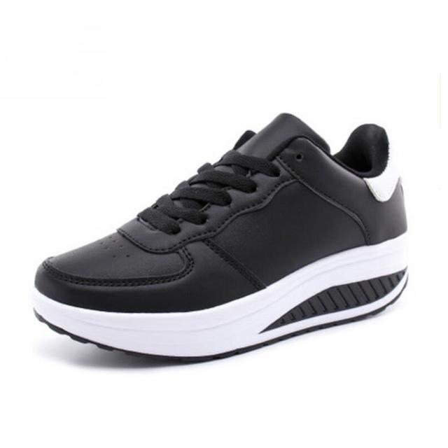 Vente chaude-Chaussures de fitness Sport femme pour femmes Swing Wedges plate-forme zapatos mujer baskets en toile feminino Toning
