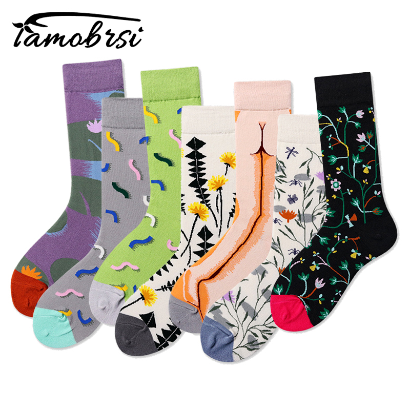 

Cotton Happy Cool Ankle Socks Men Funny Short Skate Hip Hop Socks Brand Streetwear Skateboard Funky Crazy Women Thermal, B1 white water grass