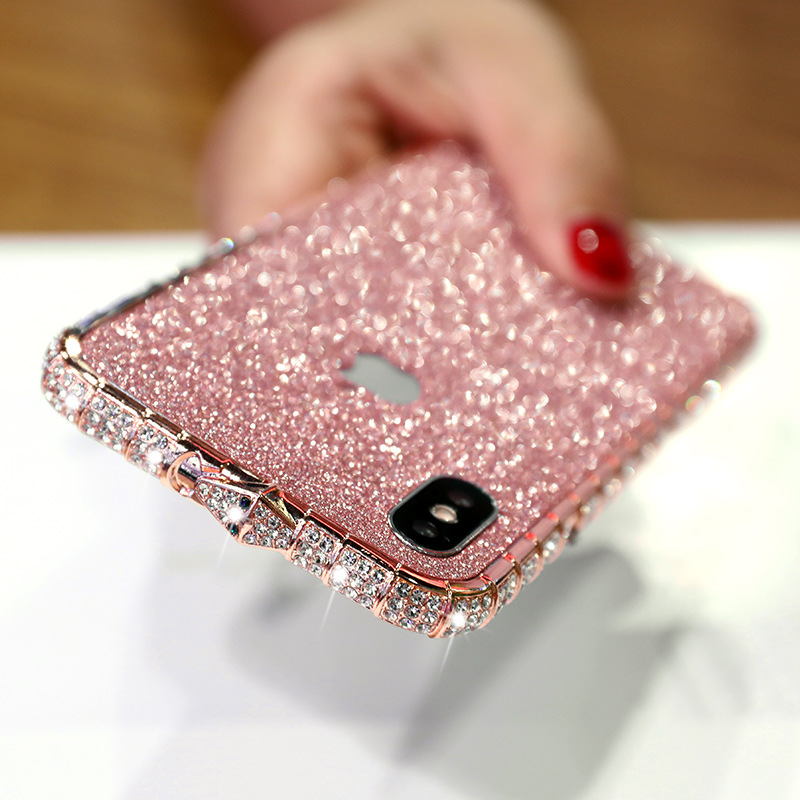 

Luxury Phone Case For iphone 11 12 Pro XR XS MAX Glitter Diamond Rhinestone iphone Case for iPhone 678 Plus, Red