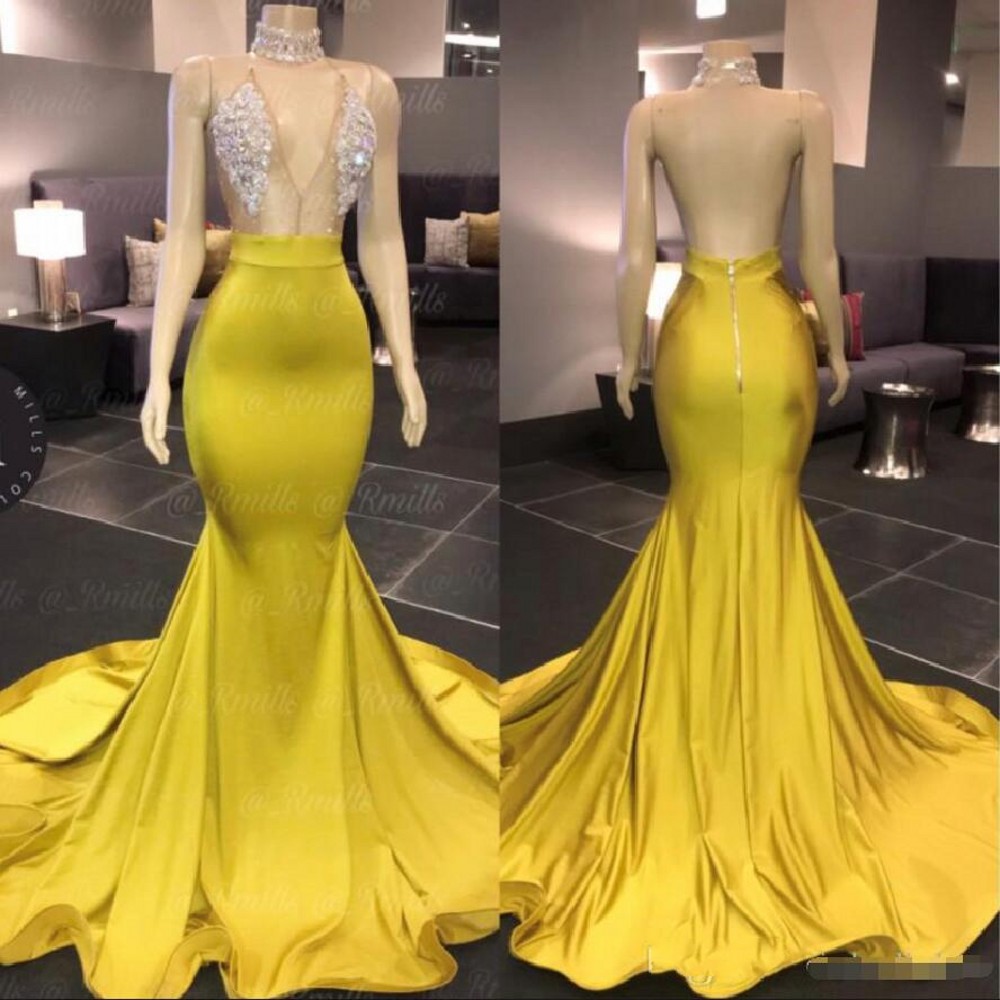 Gelb Abendgarderobe Dresse 9 Modest African Saudi-Arabien Korn-Frauen-formales Kleid-Abschlussball-Kleider Promi-Robe De Soiree Backless Gelb Abendgarderobe Dresse 9 Modest African Saudi-Arabien Korn-Frauen-formales Kleid-Abschlussball-Kleider Promi-Robe De Soiree Backless