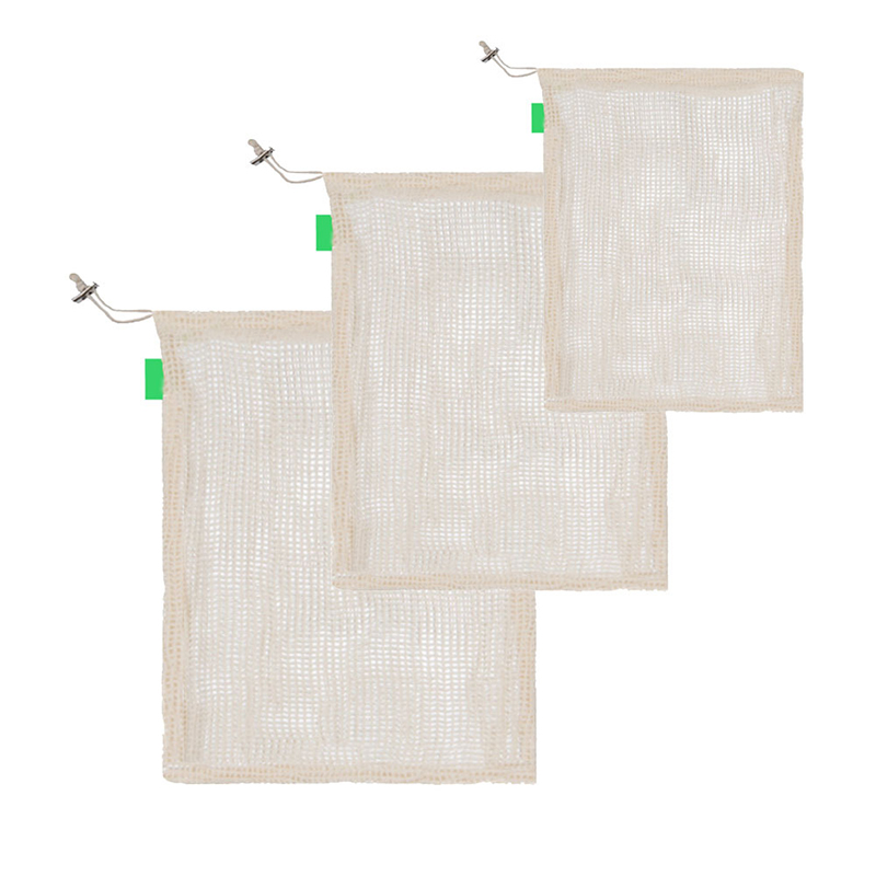 

Reusable Organic Cotton Mesh Produce Bags Washable Bags for Grocery Shopping Storage Fruit Vegetable Toys Sundries Organizer Storage Bag