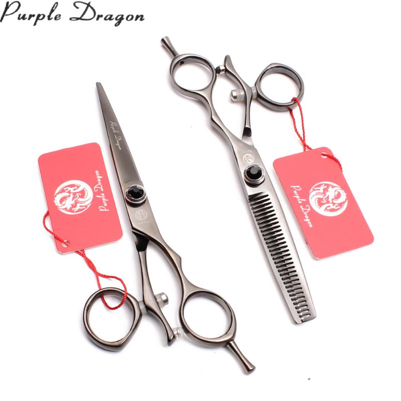 

Z9019 5.5" 440C Purple Dragon Swivel Thumb Cutting Shears Thinning Shears Professional Hairdressing Scissors Salon Hair Scissors