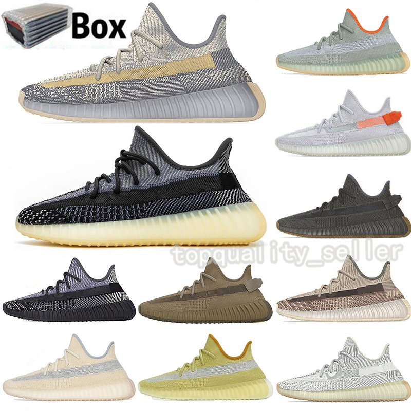 

2020 New Color Size 13 With Box Oreo Israfil Linen Earth Asriel Reflective Kanye West V2 Mens Running Shoes Women Mens Trainers Sneakers, Black red