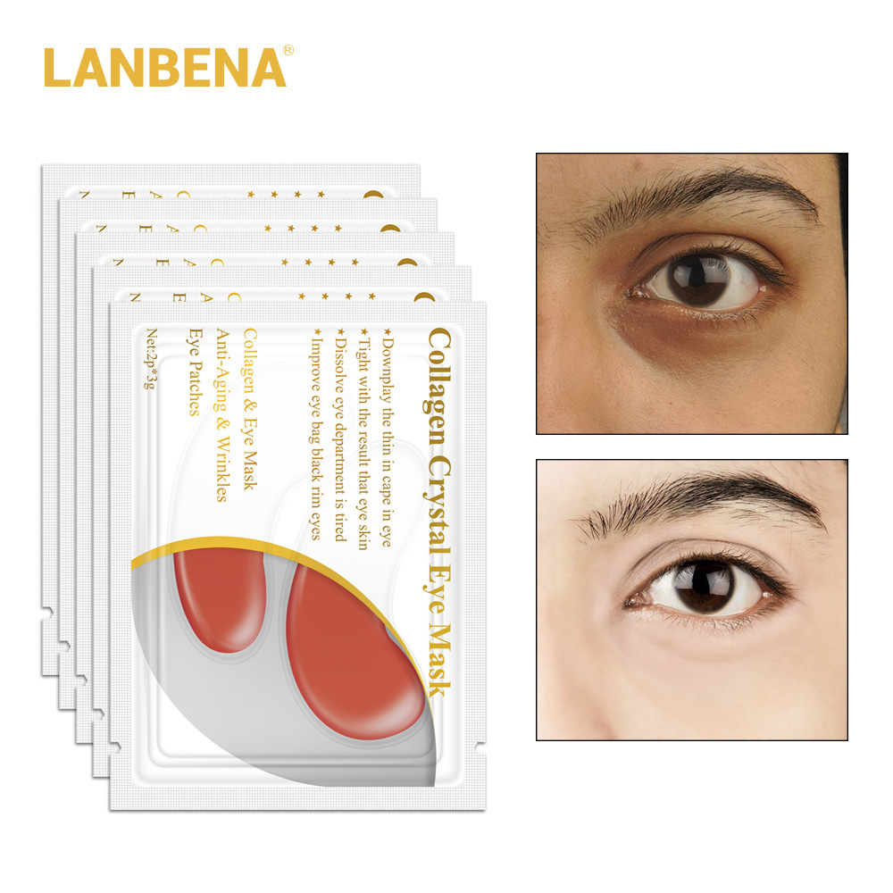 

NEW LANBENA 24K Gold Eye Mask Collagen Eye Patches Anti Dark Circle Puffiness Eye Bag Moisturizing Skin Care 6 Colors