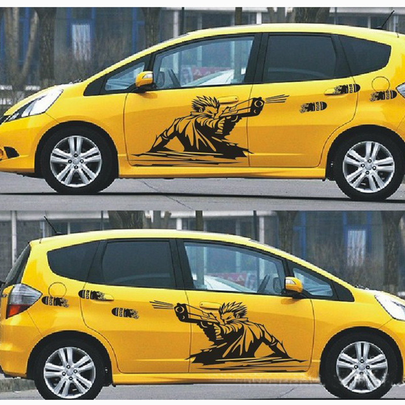 2PCS/Set Car Stickers Body Pull Personalized Modified Decals-image-468689577