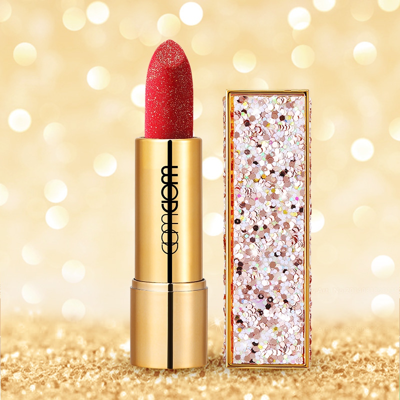 

Sexy Glitter Lipstick Velvet Shimmer Diamond Lipstick Pigment Waterproof Velvet Matte Cosmetic Beauty Lips Tools, Army green