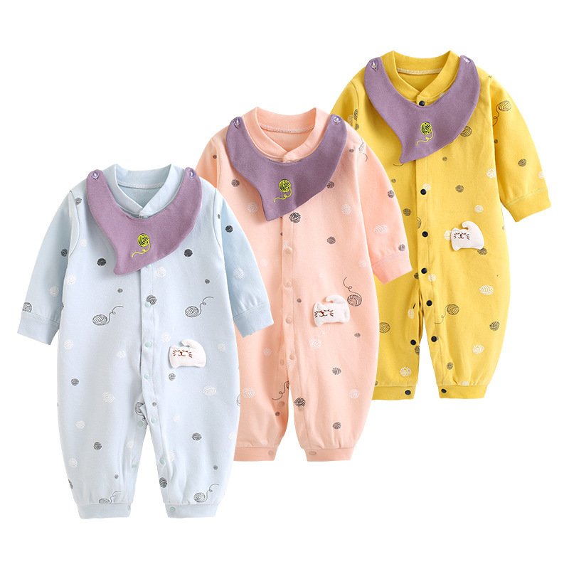 

0-12M Baby Girls Rompers Cotton Long Sleeve Clothes Infant Cute Cartoon Toddler Newborn Outfits Boys Clothing 2020 Spring Autumn, -blue