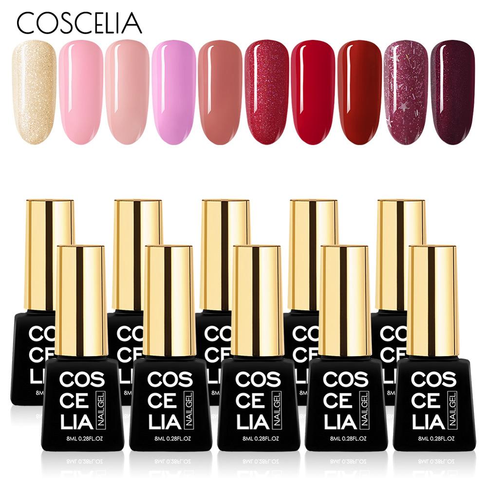 

COSCELIA Nail Gel Polish 8ml 6/10 Pcs Nail Gel Varnish Set All For Manicure Set Kit For Art Nails Kit