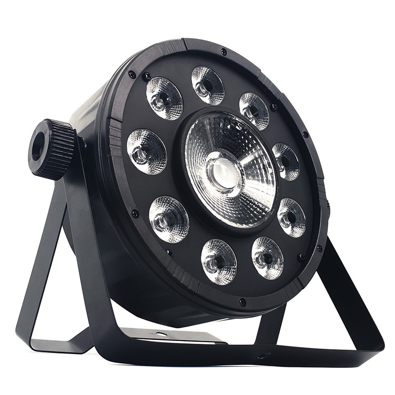 

SHEHDS LED Flat Par 9x10W+30W RGB Lighting RGB 3IN1 LED Light DMX512 Disco Lights Professional Stage DJ Equipment