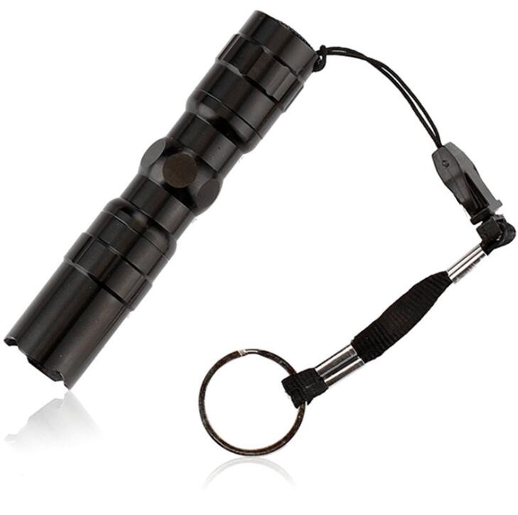 

Hot Outdoor Gear Sale Black 3W Waterproof LED Mini Flashlight White Light Outdoor Sport Travel Lamp keychain Flashlights Torches