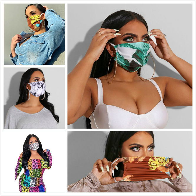 

Luxury design masks Spring Summer Brand Washable mask ultraviolet-proof Dustproof Riding Cycling Sports Print Mouth Masks Women Outdoor Gift