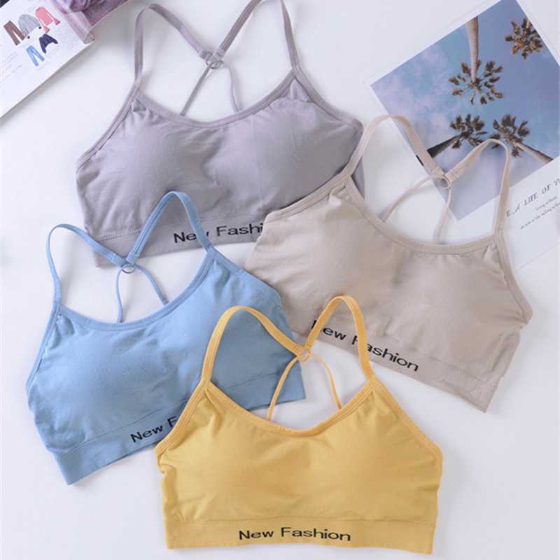 

Yoga Women Bra Push Up Sports Bra Fitness Top For Cup A-D Sport Letters Black White Running Yoga Gym Fitness Crop Top Women, 913 blue