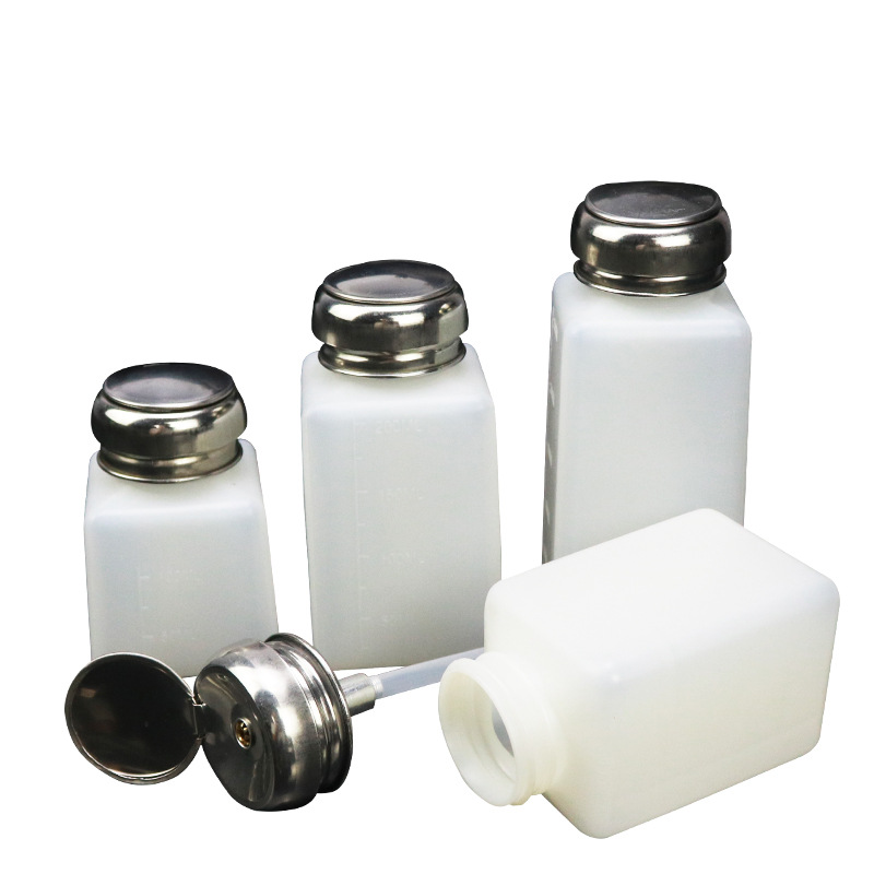 

100ML/200ML/250ML Clean Anti Static Liquid Plastic Alcohol Bottle with stainless steel bottle cap For mobile phone repair