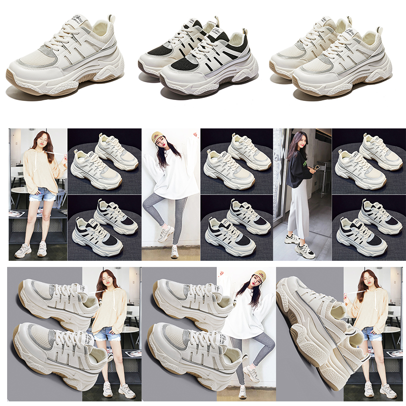 

high quality women old dad shoes triple white black fashion breathable comfortable trainer sport designer sneakers 35-40, C2