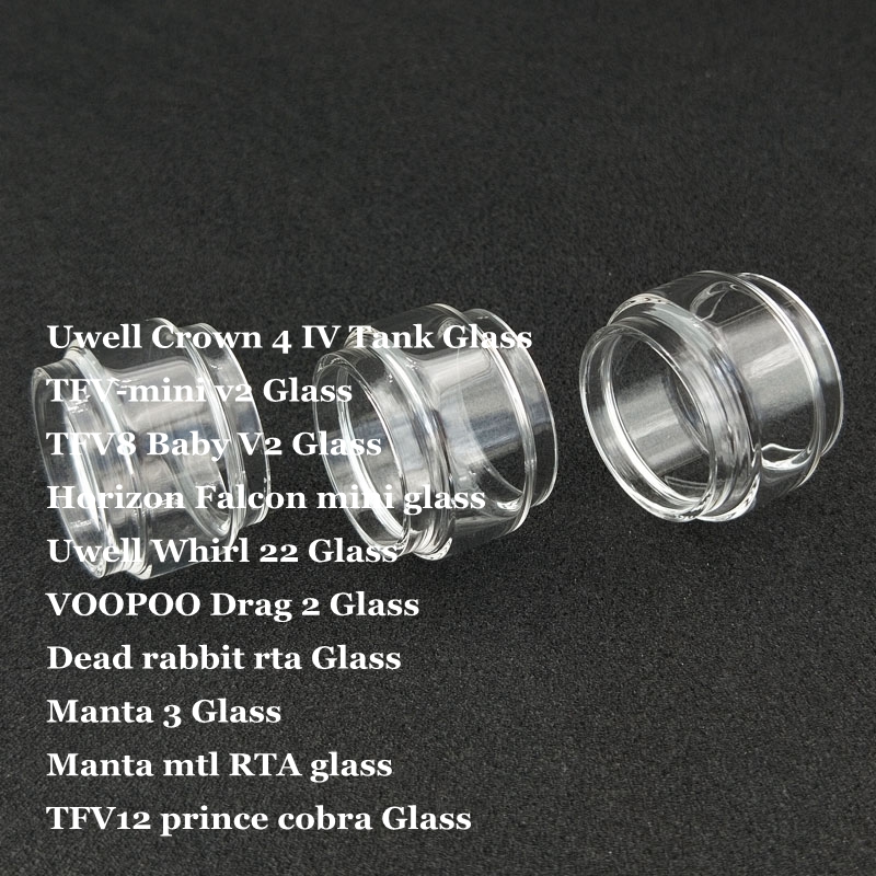 

Fat Replacement Bulb Glass Tube for Crown 4 IV Whirl 22 TFV-mini v2 TFV8 Baby V2 Falcon mini Drag 2 Manta 3 MTL TF12 Prince Cobra