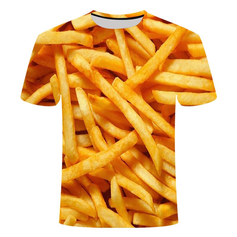 

2020 new hot sale 3D printed potato chips T-shirt men fun T-shirt top Korte Mouw Kleding neutral HipHop Asian size -6XL, Tx-015