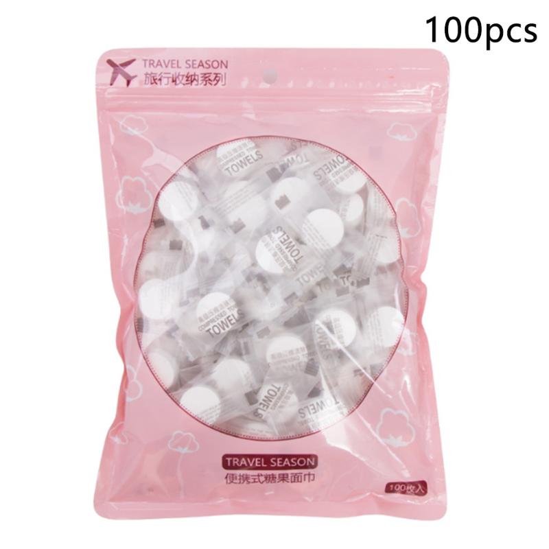

50pcs Soft Cotton Compressed Towel Portable Travel Outdoor Face Care Sports, 50