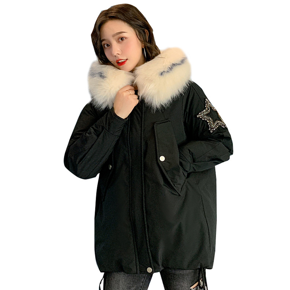 

Popular Warm Thicken Ladies Coat Down jacket woman women's jacket Korean version of thick down, Gray