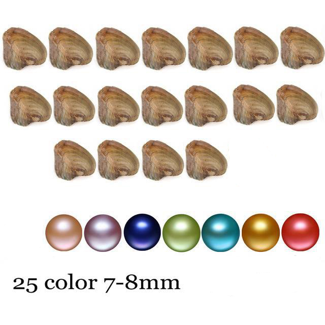 

Akoya Pearl Oyster 2020 DIY Round 7-8mm 25 Colors freshwater natural Cultured in Fresh Oyster Pearl Mussel Farm Supply Free Shipping