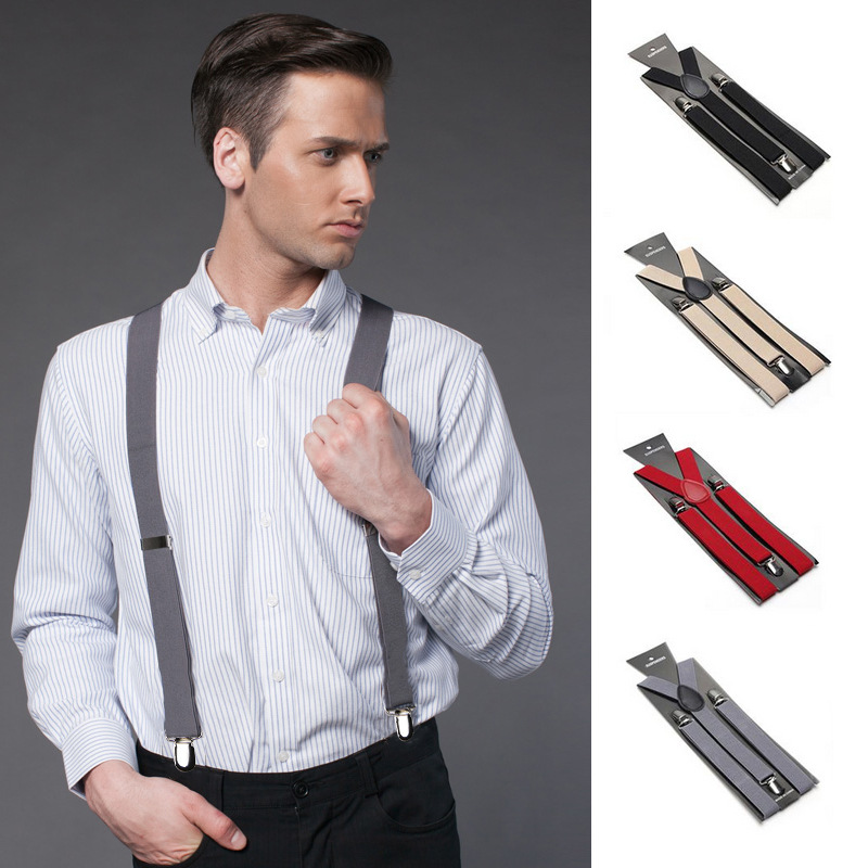 

Elastic Y-Shape Adjustable Braces Unisex Mens Womens Pants Braces Straps Belt Clothing Clip-on Suspenders 36 colors